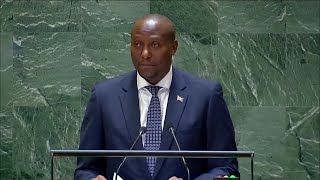 Eswatini Prime Minister Russell Mmiso Dlamini addresses the 79th UNGA [upl. by Ellehcan]