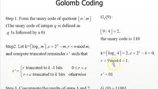 Golomb Coding [upl. by Ahsemak979]