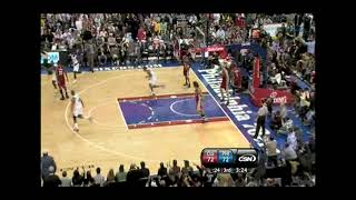 Allen Iverson alley oop to Andre Iguodala vs LeBron James Cavs 0910 NBA [upl. by Antebi784]