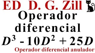 Operador diferencial anulador de una función Zill 4533 [upl. by Ellah581]