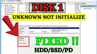 HDD unknown Not initialized in Windows 10 under Different Situations  MBR Rebuild Problem [upl. by Aivil]