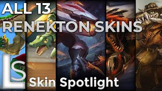 ALL RENEKTON SKINS 2021  Skin Spotlight  League of Legends [upl. by Pelpel143]