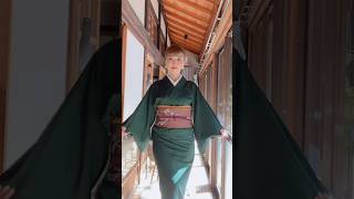 【着付け】普段着物を簡単に着る深緑の色無地のお着物kimono 着物 着物生活 [upl. by Valene500]