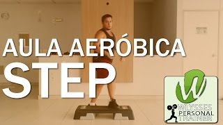 Aula Aeróbica de Step 4  Para Fazer em Casa e Derreter Gordura Abdominal  Iniciante [upl. by Ahto]