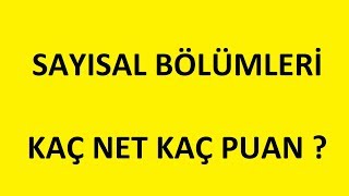 SAYISAL BÃ–LÃœMLERÄ° KAÃ‡ NET YAPMALIYIM  2020 TABAN PUANLARINETLERÄ°BAÅARI SIRALAMALARI [upl. by Cahilly989]