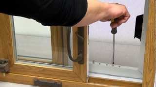 Lang Patio Screen Door Wheel Adjustment [upl. by Noiram]