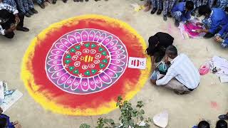 Drishyam international school Baruraj Motipur Rangoli making [upl. by Emlynne]