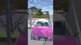 Green cat stole sakura car sakuraschoolsimulator subscribe [upl. by Chemesh]