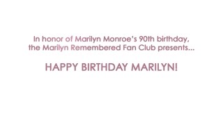 Happy 90th Birthday Marilyn Monroe [upl. by Schofield]