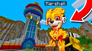 DESCUBRO EL SECRETO DE MARSHALL PAW PATROL MIGHTY PUPS EN MINECRAFT 😱 [upl. by Ortrud]