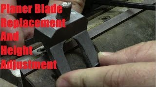 Planer Blade Replacement and Height Adjustment Belsaw 9103 [upl. by Eninaj]