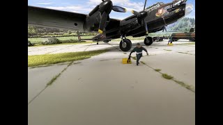 LANCASTER BOMBER AIRFIELD DIORAMA RAF GRIMSBY 100 SQN 1944 [upl. by Pansy35]