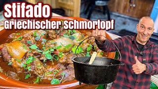 Stifado  der griechische Schmortopf  Westmünsterland BBQ [upl. by Deering]