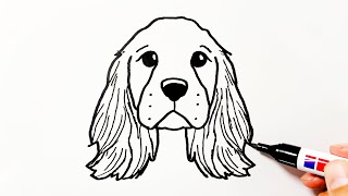 How to Draw a Cocker Spaniel Dog [upl. by Nyloc]