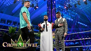 Grayson Waller takes over quotMiz TVquot WWE Crown Jewel 2023 highlights [upl. by Cutcheon324]