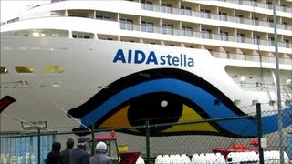 AIDAstella 03022013 in Papenburg Dock Meyer Werft Kreuzfahrtschiff Cruiseliner Meyerwerft [upl. by Eanrahs]