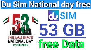 How do I Get du Sim Card free 53 GB internet offer 2024  du Sim free 53 GB National day offer [upl. by Wohlert10]