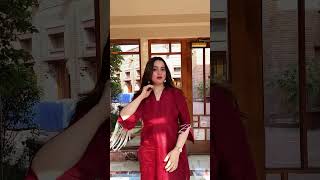 Beautiful Aiman khan ❤️in red 🔥 AimanMuneebKhan MuneebButtOfficial kgf newsong bollywood [upl. by Atilol]