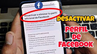 Cómo eliminar un perfil adicional de Facebookeliminar un perfil de Facebook sin borrar el principal [upl. by Armalla]