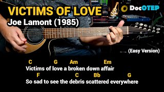 Victims of Love  Joe Lamont Easy Guitar Chords Tutorial with Lyrics [upl. by Llevel]