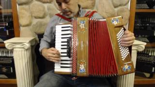 2324  Wood Castiglione Piano Accordion LMM 30 72 1495 [upl. by Englebert431]