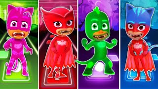 Gekko 🆚 CatBoy 🆚 Owlette 🆚 Night Ninja 🆚 PAW Patrol 🎶 Tiles Hop EDM Rush [upl. by Jola]