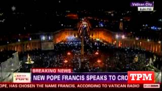 Pope Francis Greets Crowds At St Peters For First Time [upl. by Alpheus]