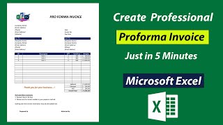 How to Make a Professional Invoice in Excel  Proforma Invoice [upl. by Oirogerg69]