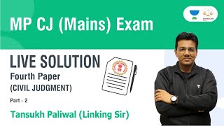 Civil Judgment  MP CJ Mains Paper Solution  Judiciary Exams [upl. by Ahsuat]