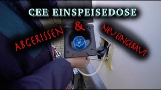 Wohnmobil  CEE Einspeisedose neu einbauen [upl. by Shela]