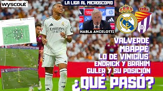 MBAPPÉ GULER ENDRICK BRAHIM VALVERDE VINICIUSHABLA ANCELOTTI REAL MADRID VALLADOLID WYSCOUT [upl. by Ennairda]