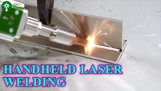 Five in one handheld laser welding machine’s multiple replacement modes and welding effect display [upl. by Dannica]