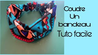 Diy Tuto facile Comment coudre un bandeau classique  how to sew a turban headband  serre tête [upl. by Fenner688]