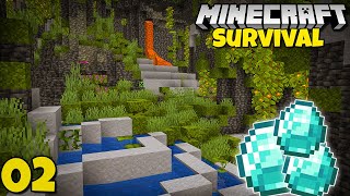 I Find a Lush Cave in Minecraft 118  Lets Play Survival 2 [upl. by Tihw]