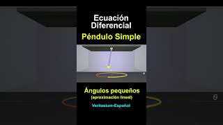 Ecuación Diferencial Péndulo Simple [upl. by Allmon]