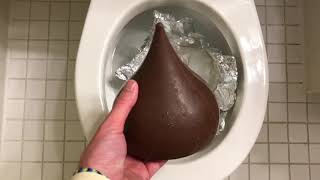 Will it Flush  Giant Hersheys Kiss [upl. by Rehsa]