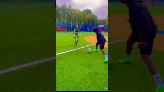 Robots practice football with human robot shorts [upl. by Bohlen]