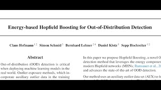 Energybased Hopfield Boosting for OutofDistribution Detection [upl. by Marlane434]