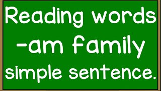 Words of am family with sentences  Fabulous Knowledge [upl. by Setiram]