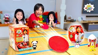 Ryan plays Shuffleboard Challenge with Family [upl. by Annaliese]