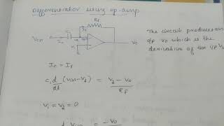 Differentiator using opamp [upl. by Nevek]