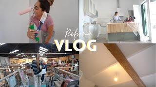 VLOG PISITO I Nos vamos de ANTICUARIO nos ponen VIGAS de madera😍 y terminado acabados [upl. by Anzovin]