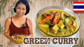 THAI GREEN CURRY Rezept 😋🇹🇭Thailändisch kochen [upl. by Leanahtan]