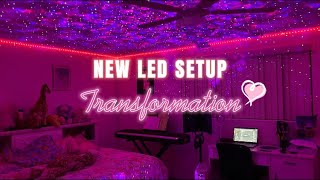 Unboxing and Installing Dalattin LED Strip Lights 656 ft and Starlight Projector 2021 Review [upl. by Lesley428]