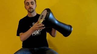 Darbuka Lesson 1  position amp strokes B [upl. by Anirtac]