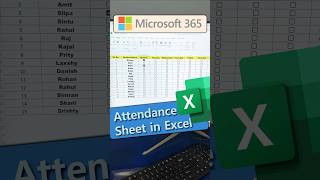 ✅ Attendance Sheet in Excel 💥Advance Trick Google Sheet shorts excel googlesheets ytviral [upl. by Nylyoj665]