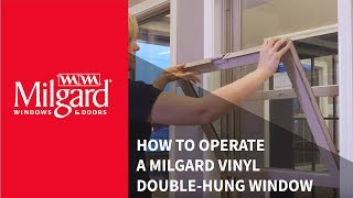 How to Operate a Milgard® Vinyl DoubleHung Window [upl. by Ecerahs]