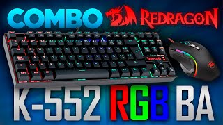 Combo REDRAGON K552RGBBA  Unboxing y Review [upl. by Aynekat]