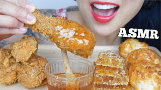 ASMR FRIED CHICKEN  HONEYCOMB EXTREME EATING SOUNDS NO TALKING  SASASMR [upl. by Cece242]