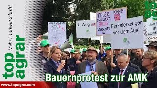 Bauern protestieren vor der Agrarministerkonferenz [upl. by Imyaj]